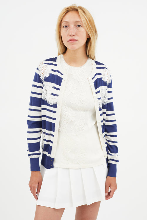 Dolce & Gabbana Blue & White Lace Co-Ord Set