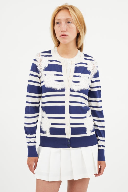 Dolce & Gabbana Blue & White Lace Co-Ord Set