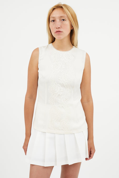 Dolce & Gabbana Blue & White Lace Co-Ord Set