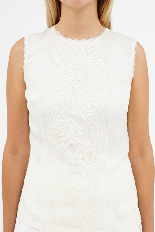 Dolce & Gabbana Blue & White Lace Co-Ord Set