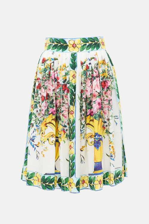 Dolce & Gabbana Floral Midi Skirt