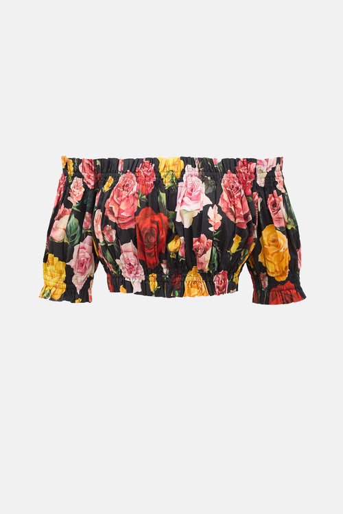 Dolce & Gabbana Floral Ruffled Top