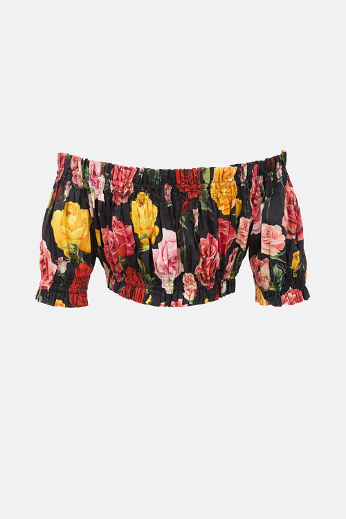 Dolce & Gabbana Floral Ruffled Top