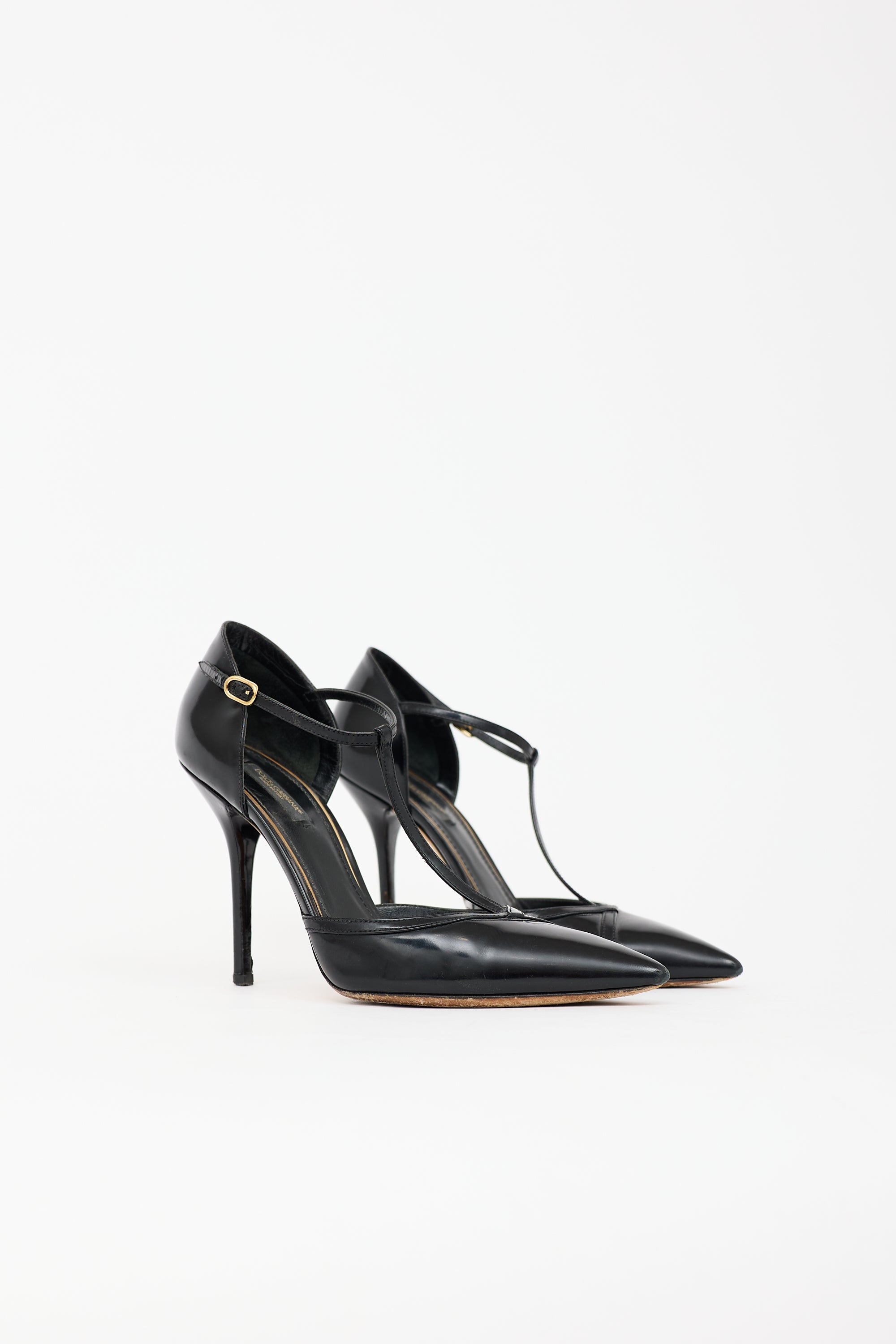 Dolce & Gabbana Leather Pointed Heel