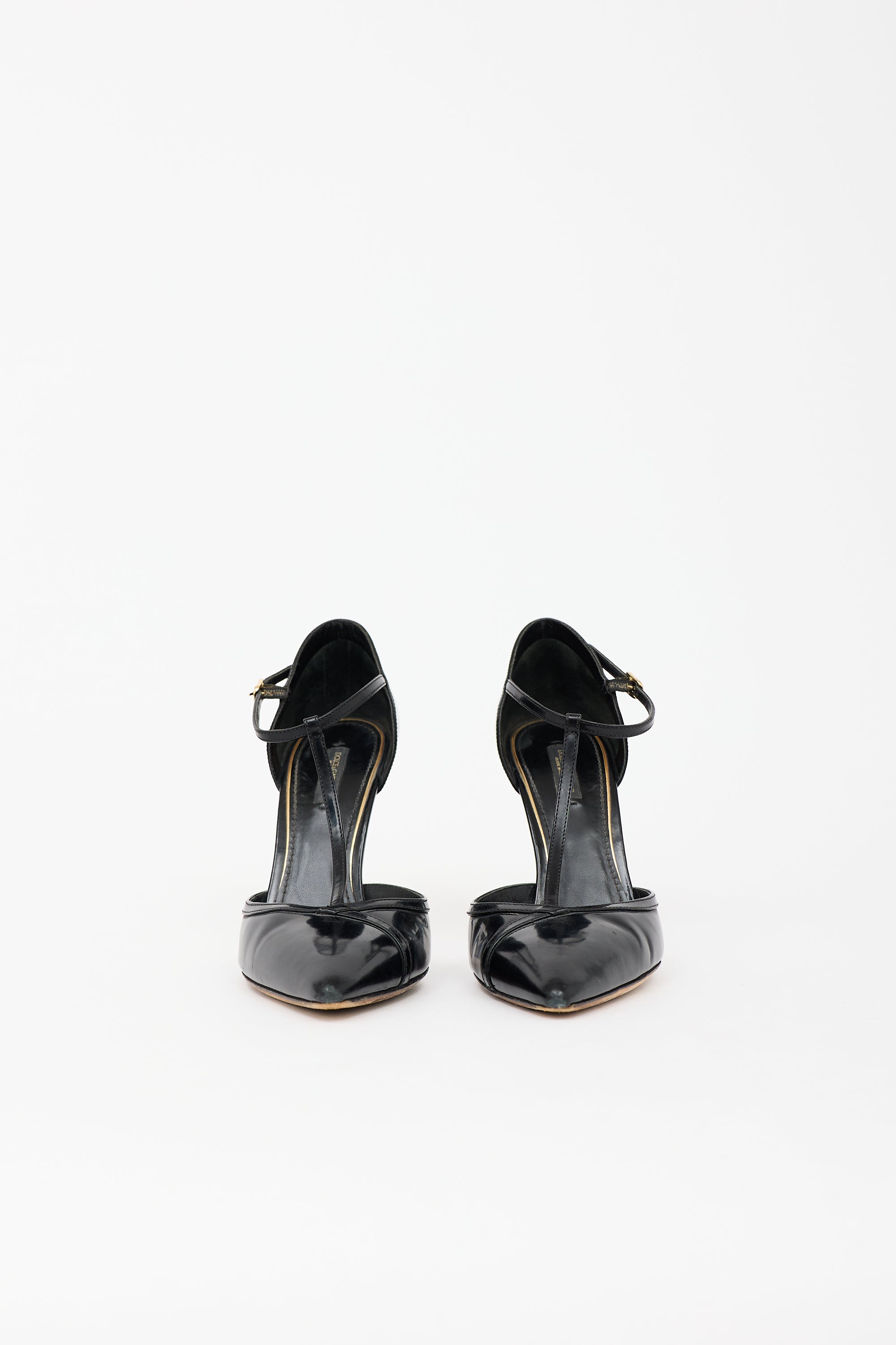 Dolce & Gabbana Leather Pointed Heel