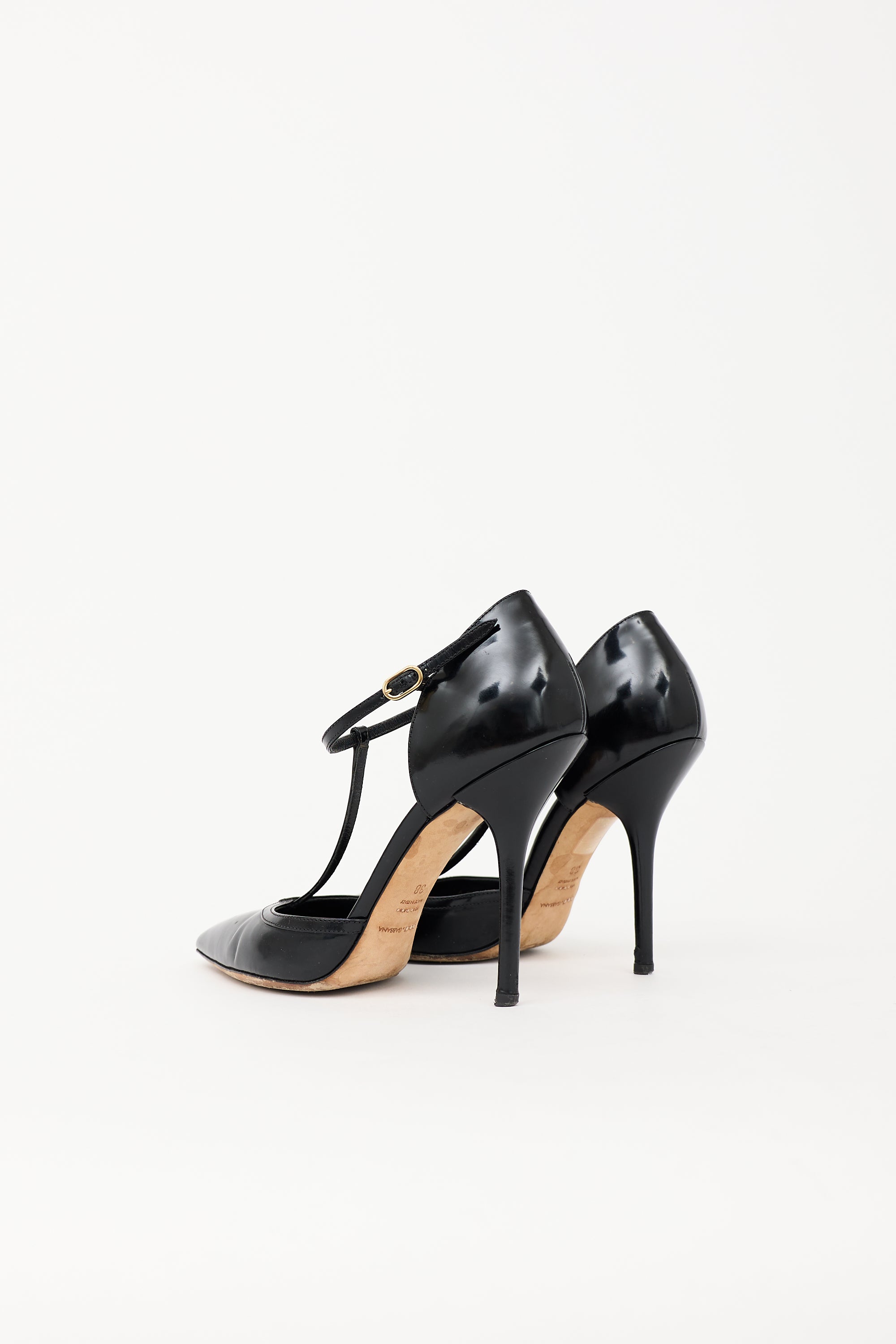 Dolce & Gabbana Leather Pointed Heel
