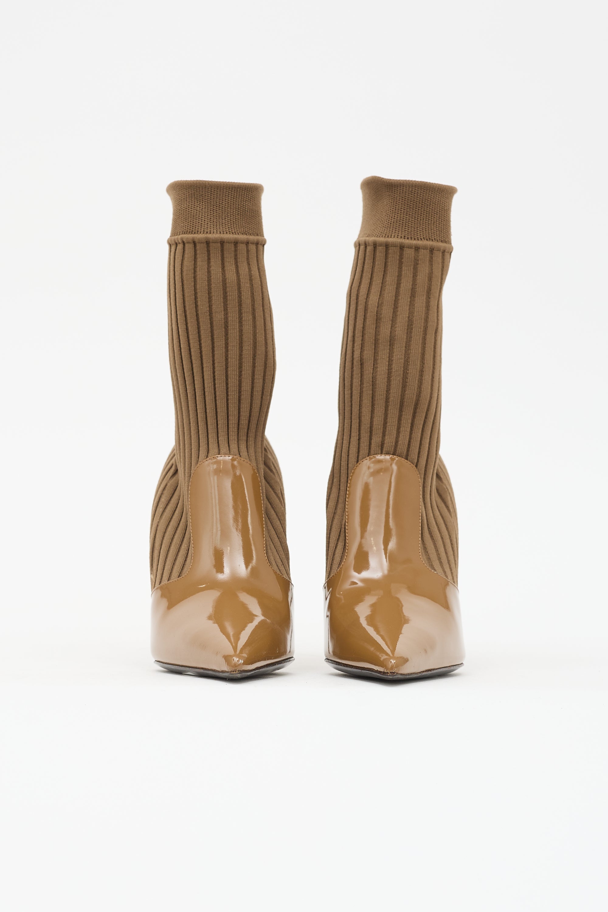 Dolce & Gabbana Patent Sock Ankle Boot