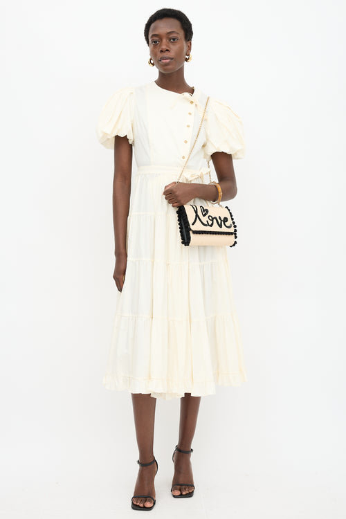Dolce & Gabbana Raffia Embellished Love Bag
