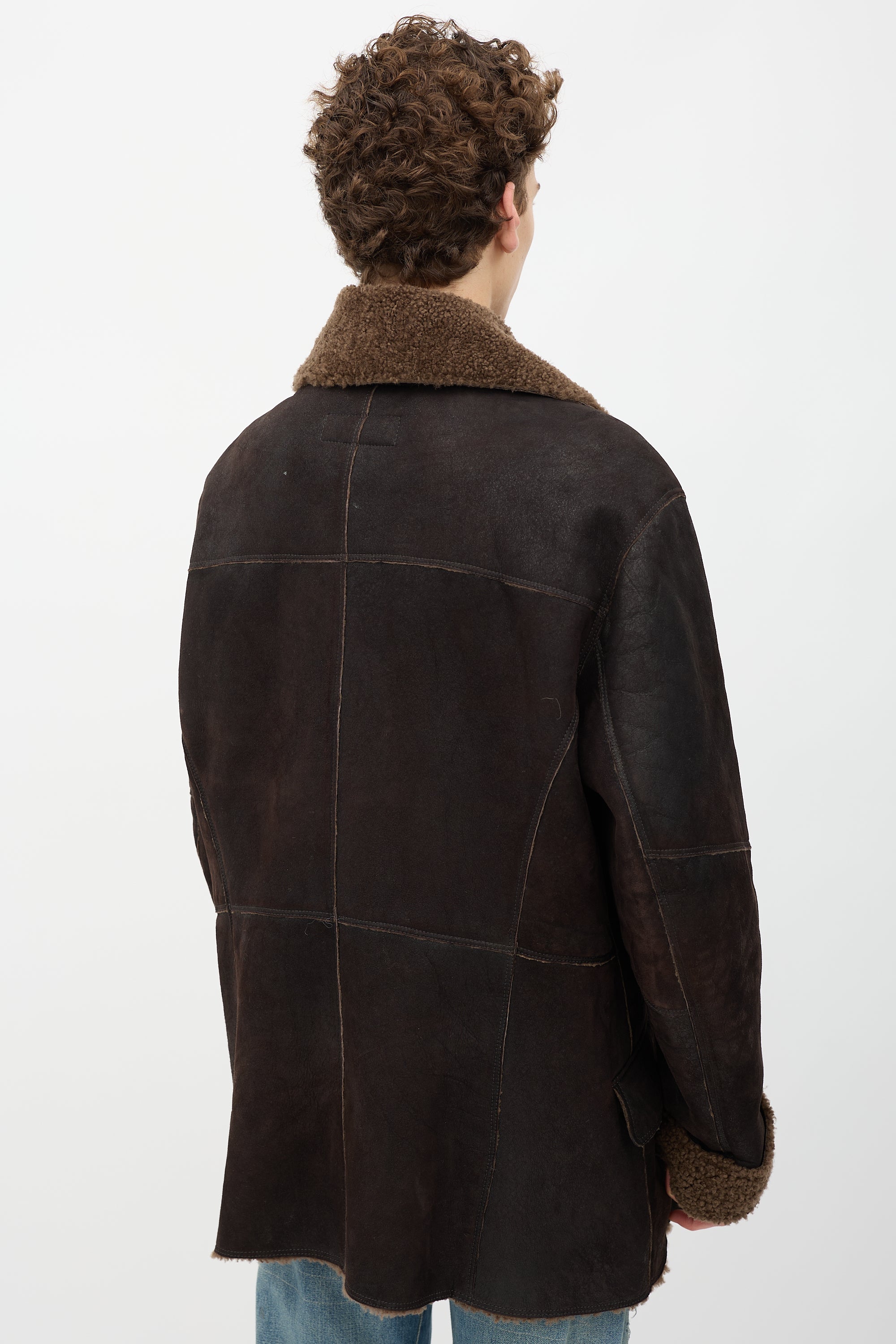 Dolce & Gabbana Shearling Double Breasted Coat