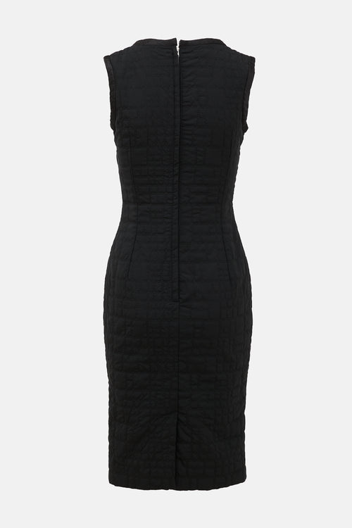 Dolce & Gabbana Silk Quilted Midi Dress