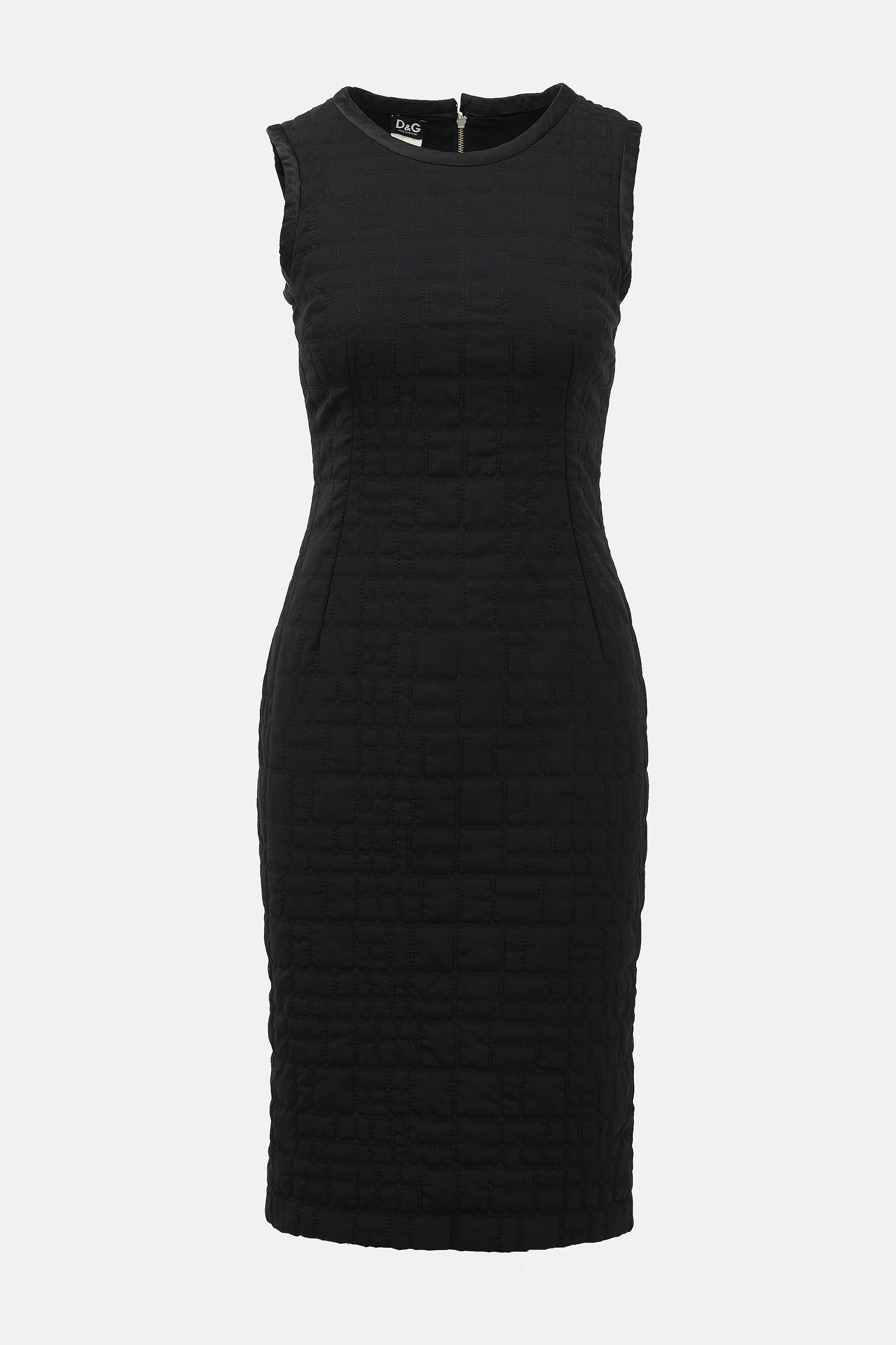 Dolce & Gabbana Silk Quilted Midi Dress