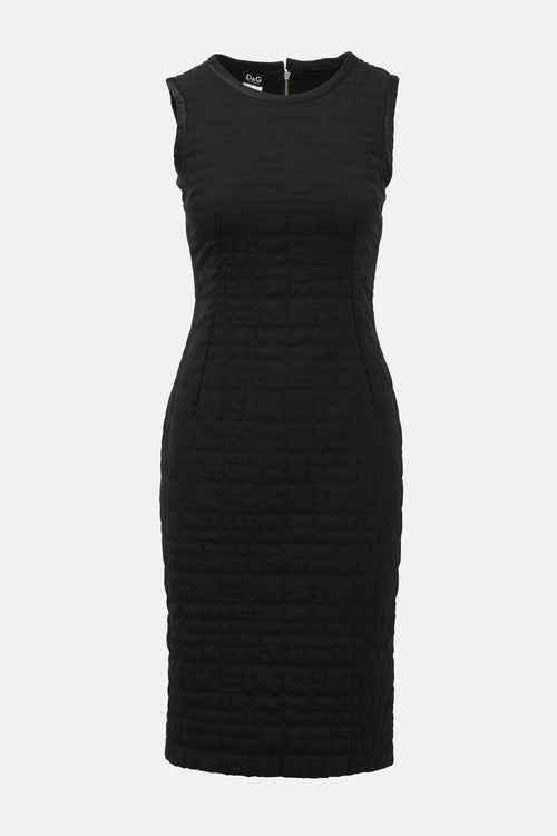 Dolce & Gabbana Silk Quilted Midi Dress