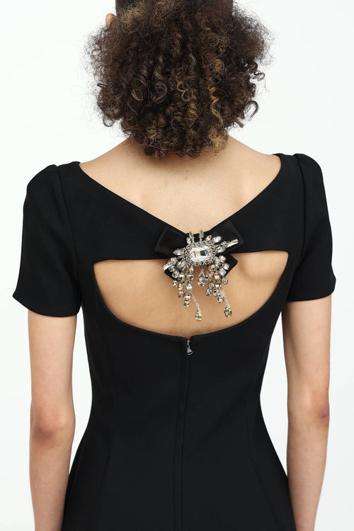 Dolce & Gabbana Jewel Back Midi Dress