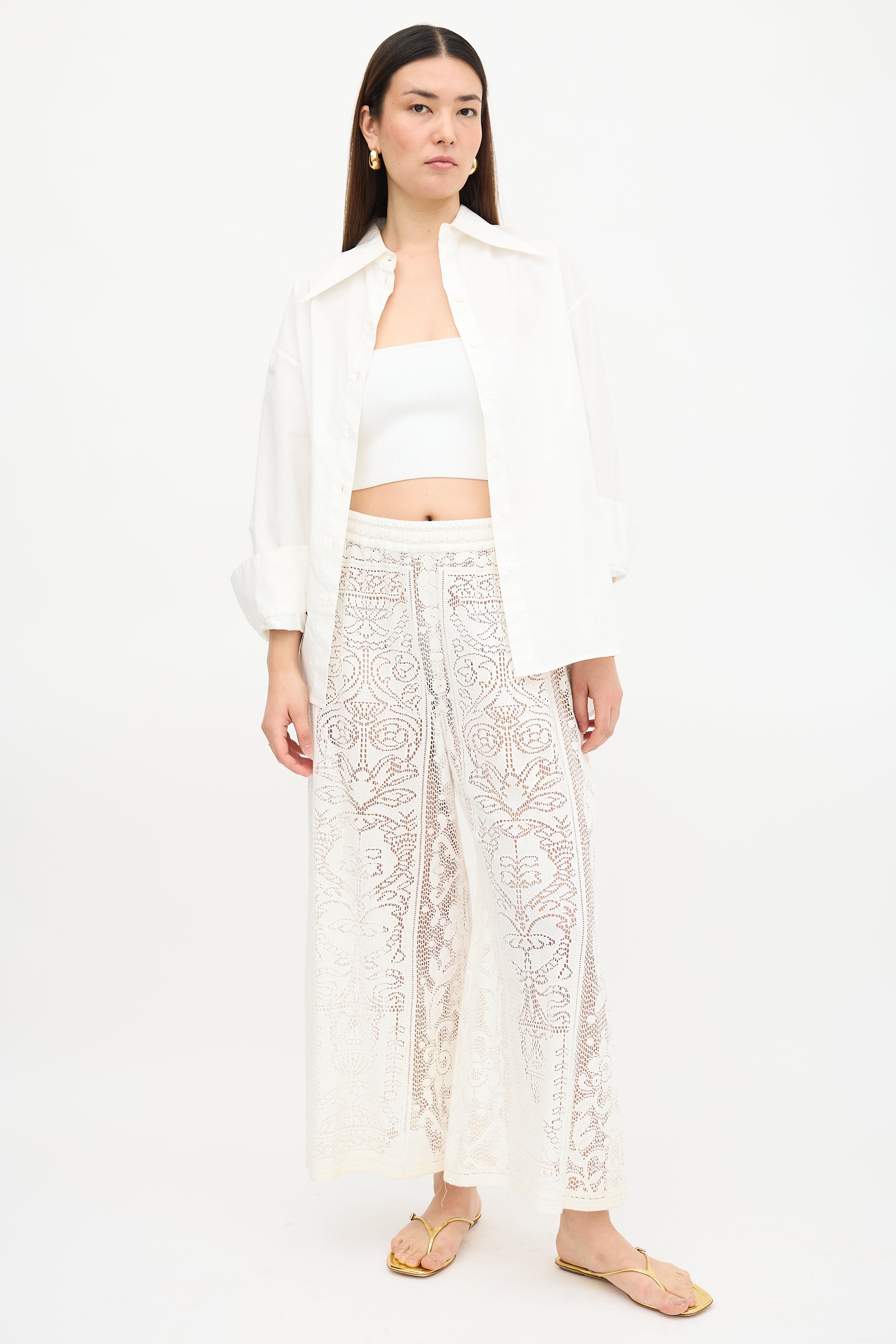 Dolce & Gabbana Crochet Lace Pant