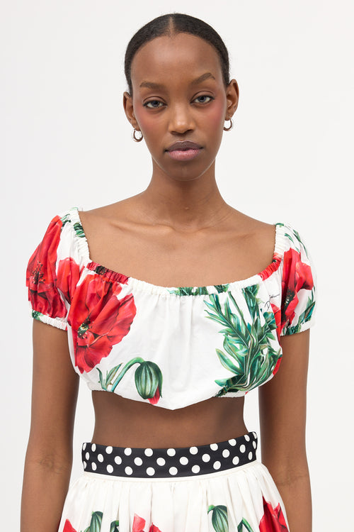 Dolce & Gabbana Cropped Floral Top