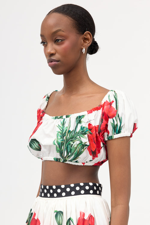 Dolce & Gabbana Cropped Floral Top