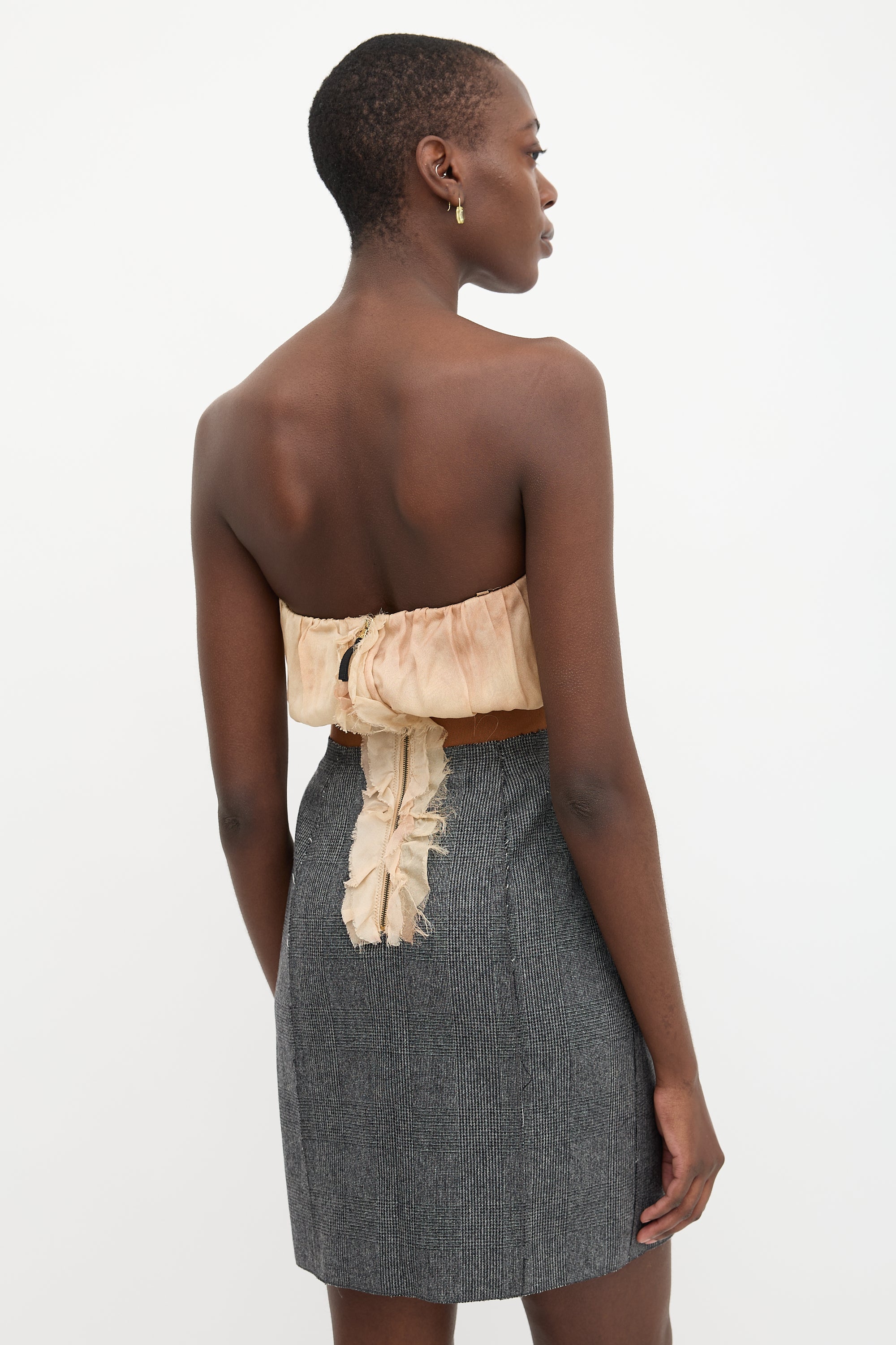 Dolce & Gabbana D&G Chiffon & Tweed Dress