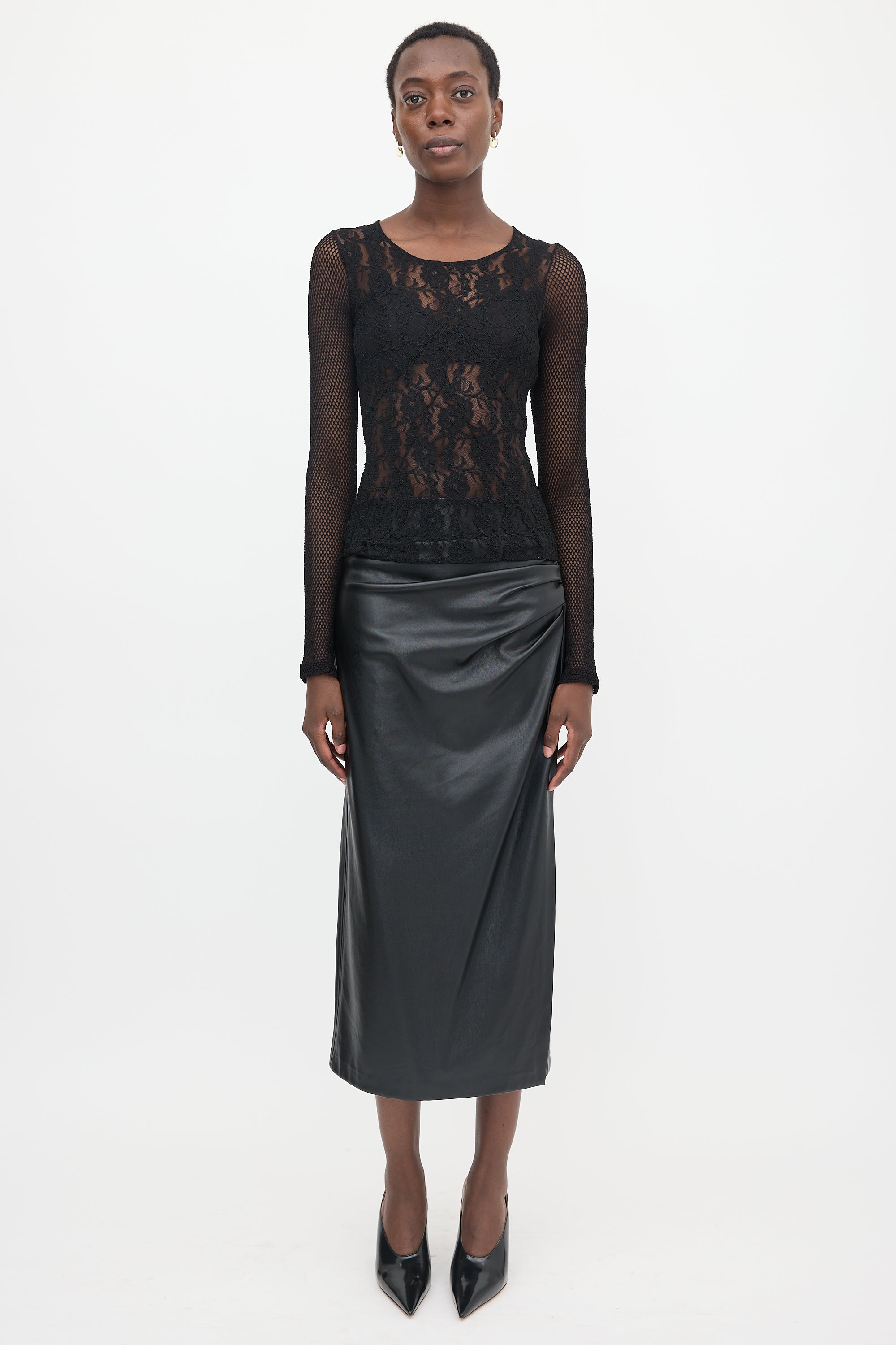 Dolce & Gabbana D&G Lace & Mesh Top