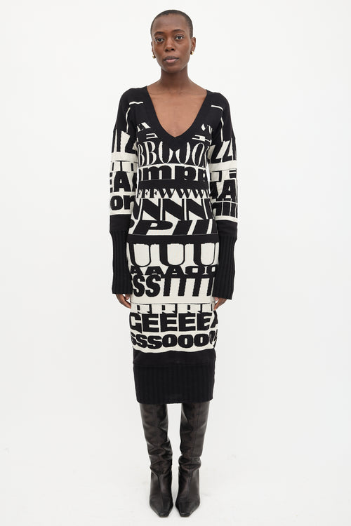 Dolce & Gabbana D&G Letters Sweater Dress