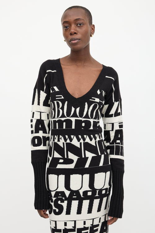 Dolce & Gabbana D&G Letters Sweater Dress