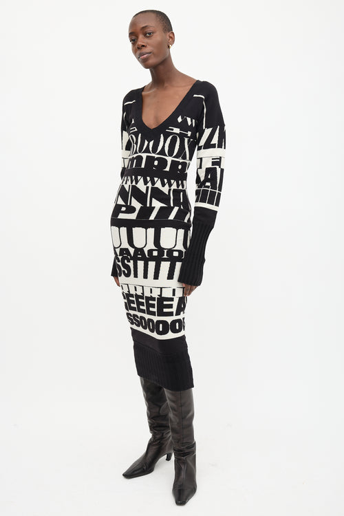 Dolce & Gabbana D&G Letters Sweater Dress