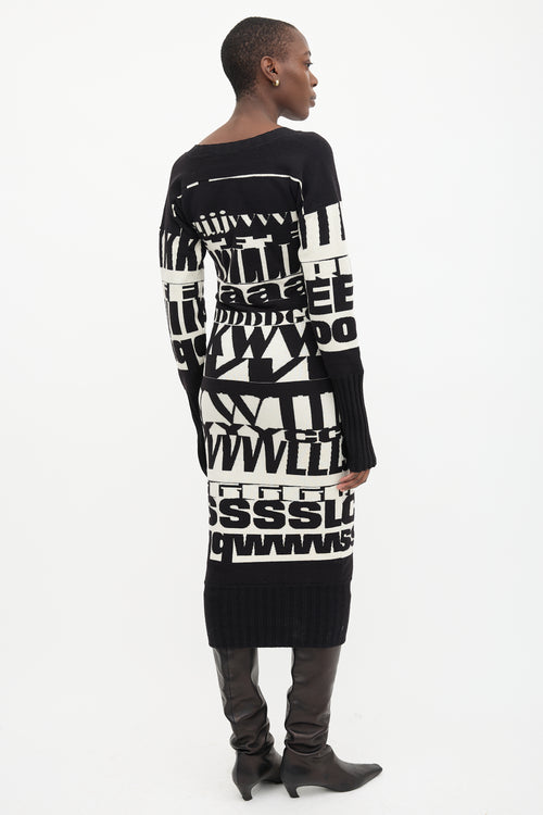 Dolce & Gabbana D&G Letters Sweater Dress