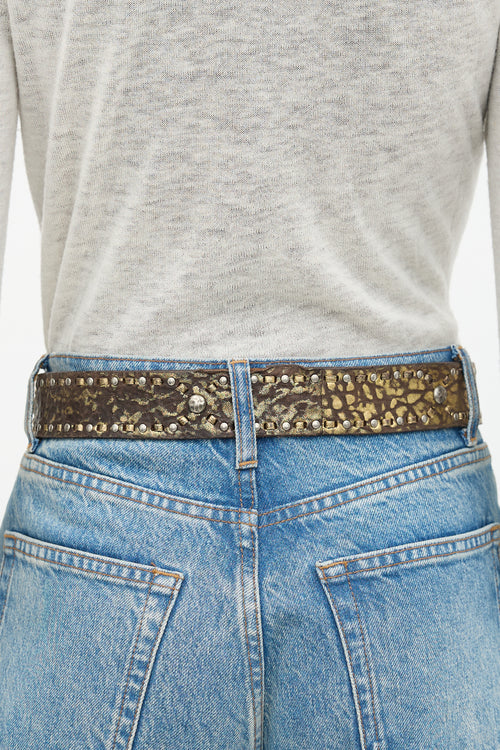 Dolce & Gabbana Metallic Leather Belt