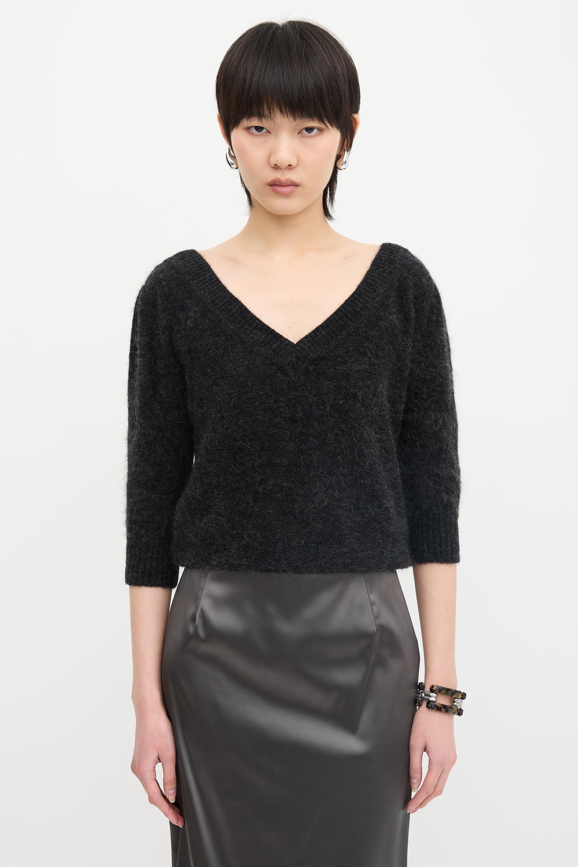 Dolce & Gabbana Mohair V-Neck Sweater