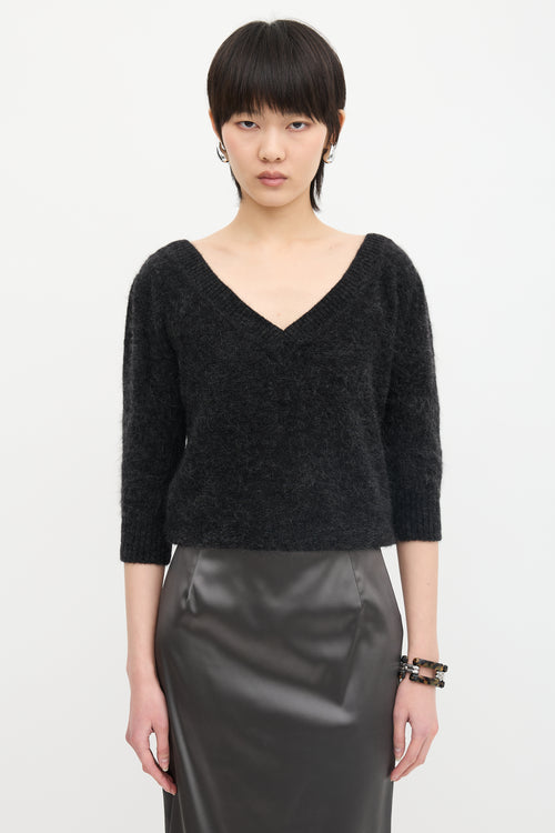 Dolce & Gabbana Mohair V-Neck Sweater