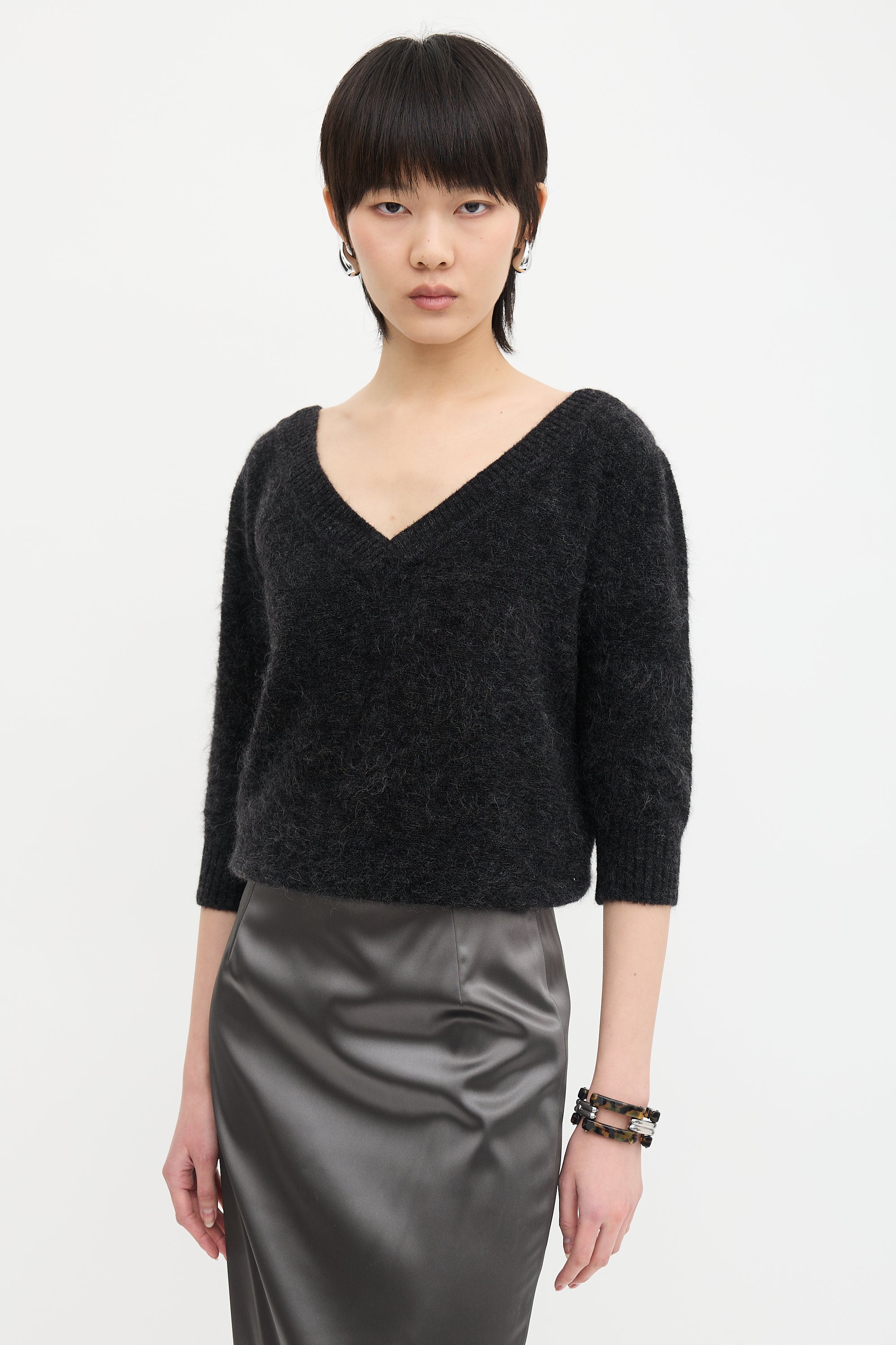 Dolce & Gabbana Mohair V-Neck Sweater