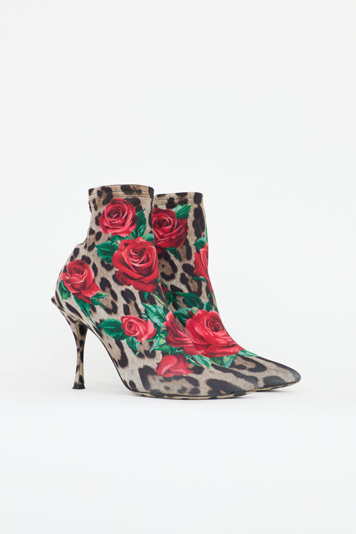 Dolce & Gabbana Printed Stretch Sock Boot