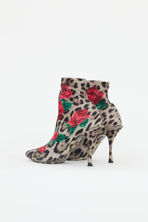 Dolce & Gabbana Printed Stretch Sock Boot