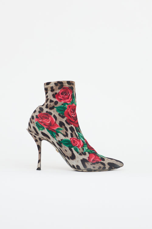 Dolce & Gabbana Printed Stretch Sock Boot