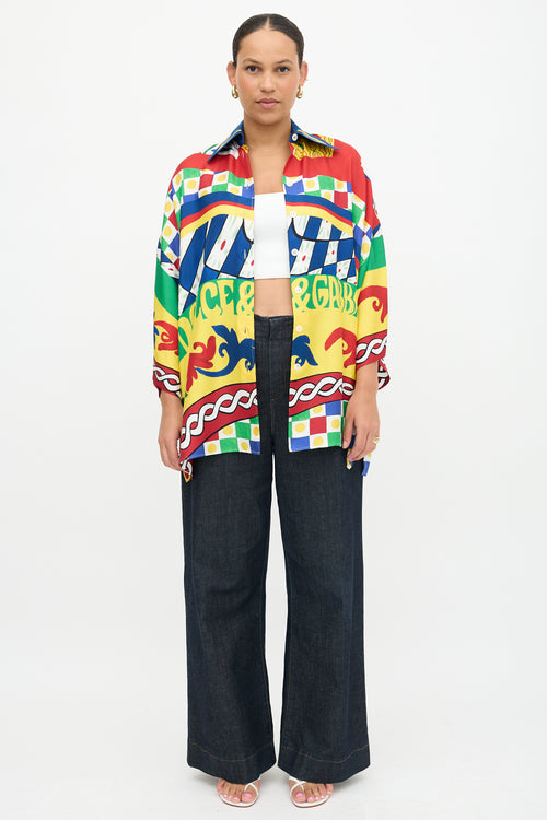 Dolce & Gabbana Silk Carretto Printed Shirt