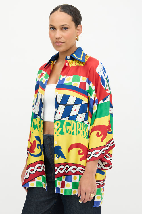 Dolce & Gabbana Silk Carretto Printed Shirt