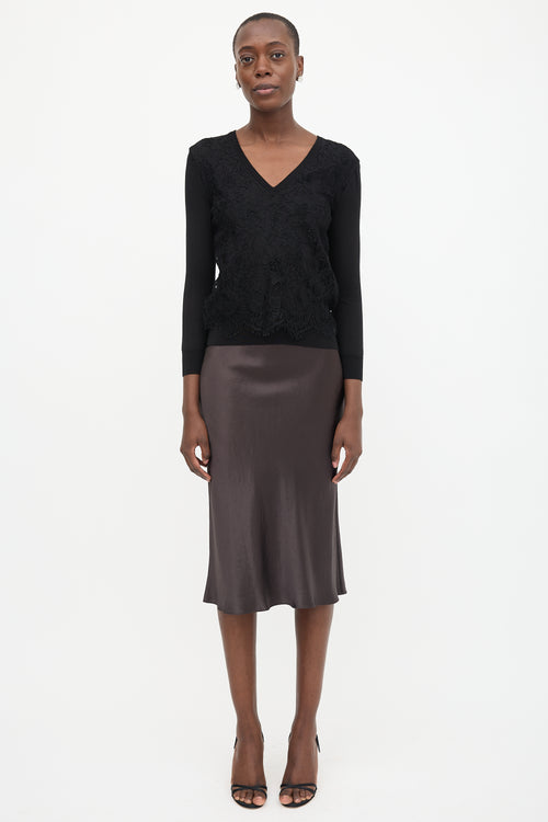 Dolce & Gabbana Silk Lace Sweater