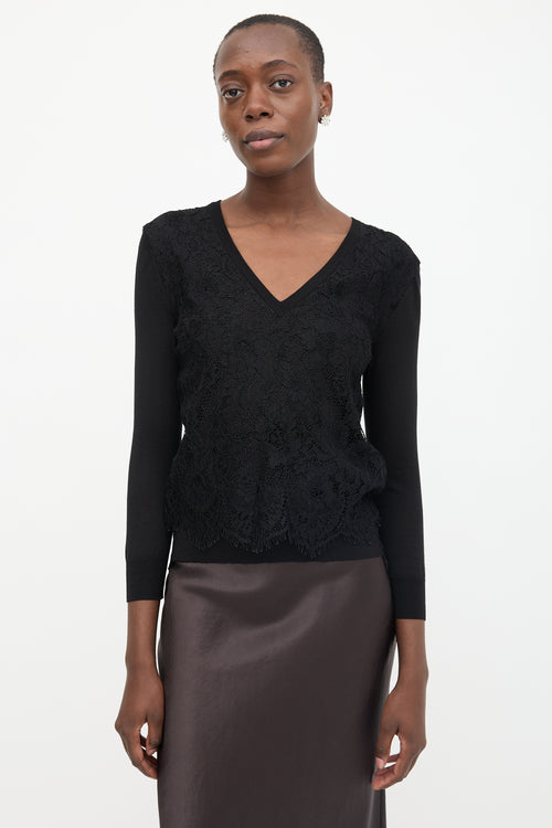 Dolce & Gabbana Silk Lace Sweater