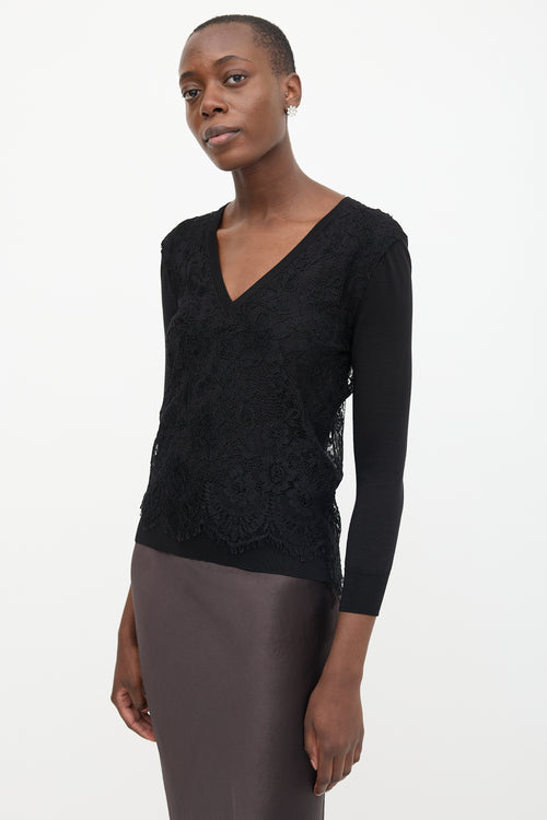 Dolce & Gabbana Silk Lace Sweater
