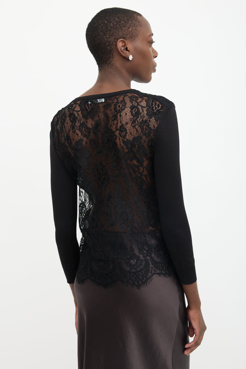 Dolce & Gabbana Silk Lace Sweater