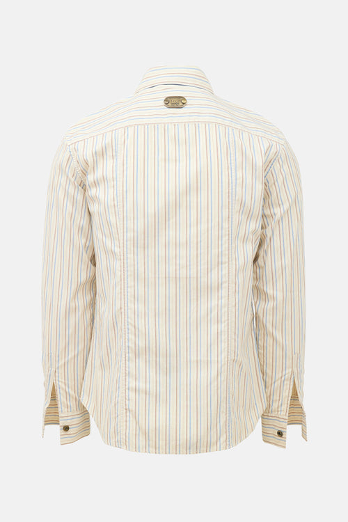 Dolce & Gabbana Vintage Zip Front Striped Shirt