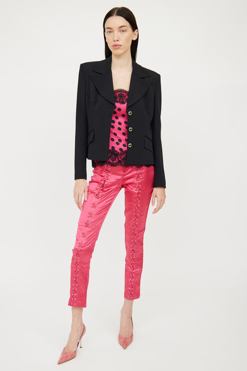 Dolce & Gabbana Black Button  Blazer