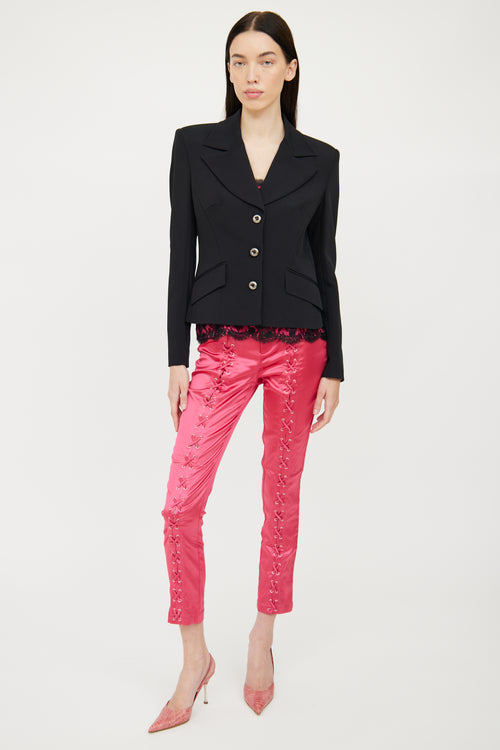 Dolce & Gabbana Black Button  Blazer