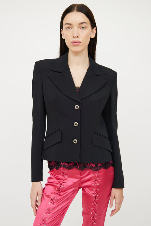 Dolce & Gabbana Black Button  Blazer