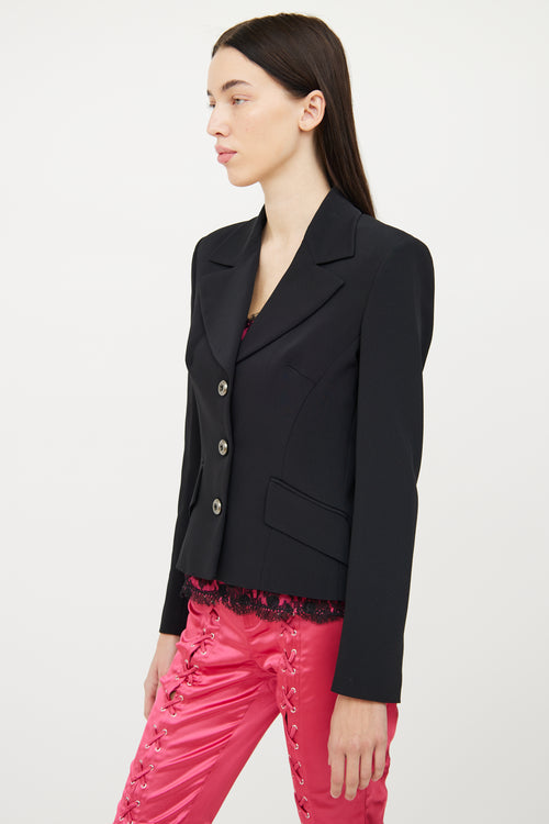 Dolce & Gabbana Black Button  Blazer