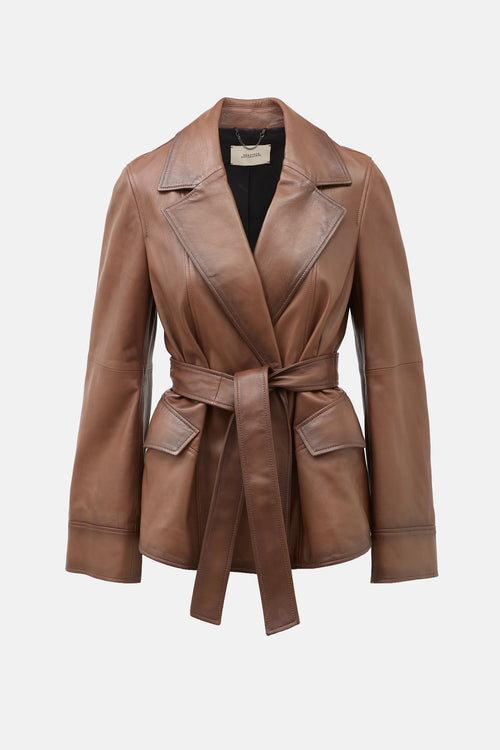 Dorothee Schumacher Leather Belted Jacket