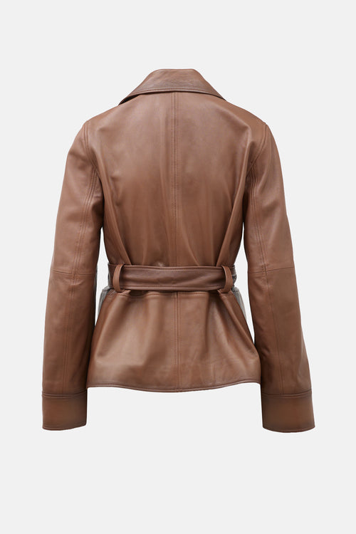 Dorothee Schumacher Leather Belted Jacket