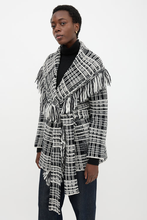 Dorothee Schumacher Wool Checked Comfort Cardigan
