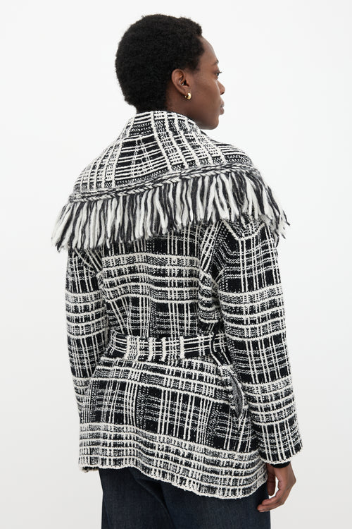 Dorothee Schumacher Wool Checked Comfort Cardigan