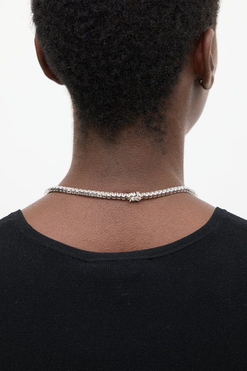 Dorsey Sterling Silver Kate Rivière Sapphire Tennis Necklace