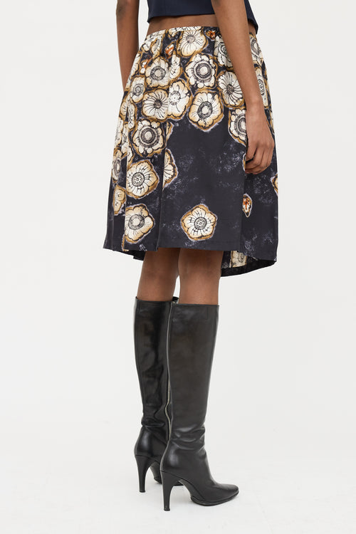 Dries Van Noten Floral Silk Skirt